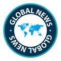 global news stamp on white