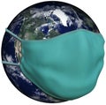 Global Pandemic, Mask, Coronavirus, Isolated, COVID-19 Royalty Free Stock Photo