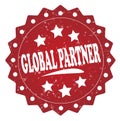 Global partner grunge label, sticker