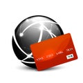 Global payment vector concept icon