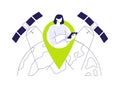 Global positioning system abstract concept vector illustration.