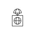 global premise icon. Element of drones for mobile concept and web apps illustration. Thin line icon for website design and develop