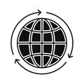 Global process Vector Icon which can easily modify or edit Royalty Free Stock Photo