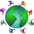 Global race Royalty Free Stock Photo