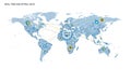 Global Real-Time Industrial Data Network Visualization Royalty Free Stock Photo