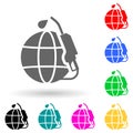 global refueling multi color style icon. Simple glyph, flat vector of Oil icons for ui and ux, website or mobile application Royalty Free Stock Photo