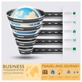 Global Road And Street For Travel And Journey Business Infographic