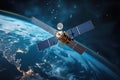 Global satellites with antennas a solar panels that support high speed Internet connectivity in telecommunications