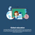 Global School Study Process University Education Web Banner