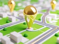 Global search capabilities are symbolized by a 3D globe with interconnected data points, each of which highlights a