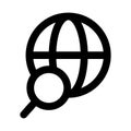 Global Search Icon, Creative Design for Discovery, Internet, and Exploration Royalty Free Stock Photo