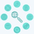 Global search vector icon sign symbol Royalty Free Stock Photo