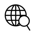 Global search vector line icon