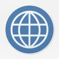 Global searching icon on white background