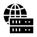 Global Server glyphs icon Royalty Free Stock Photo