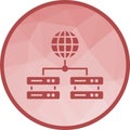 Global Servers icon vector image. Royalty Free Stock Photo