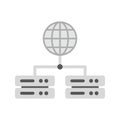 Global Servers icon vector image. Royalty Free Stock Photo