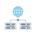 Global Servers icon vector image. Royalty Free Stock Photo