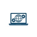 Global settings, network configuration icon Royalty Free Stock Photo