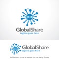 Global Share Logo Template Design Vector, Emblem, Design Concept, Creative Symbol, Icon Royalty Free Stock Photo