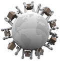 Global Shipping Receiving Shipments Around World Royalty Free Stock Photo