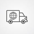 Global shipping vector icon sign symbol Royalty Free Stock Photo