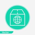 Global shipping vector icon sign symbol Royalty Free Stock Photo