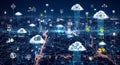 Global Smart City Network and Cloud Services Royalty Free Stock Photo
