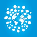 Global social media business communications
