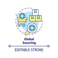 Global sourcing concept icon