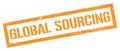 GLOBAL SOURCING orange grungy rectangle stamp