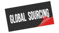 GLOBAL SOURCING text on black red sticker stamp