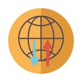 Global sphere icon block vector design