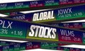 Global Stocks Market Index International Business Trade Multinational Companies 3d Illustration