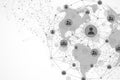 Global structure networking and data connection concept. Social network communication in the global computer networks Royalty Free Stock Photo