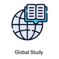 global study color line icon