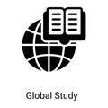 global study glyph icon Royalty Free Stock Photo