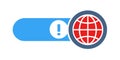 Global System Alert Icon: World Network Error Toggle, vector design Generative AI Royalty Free Stock Photo
