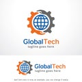 Global Tech Logo Template Design Vector, Emblem, Design Concept, Creative Symbol, Icon