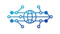 Global Technology Network Icon Vector for Worldwide Connectivity, vector design Generative AI Royalty Free Stock Photo