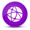 Global technology or social network luxurious glossy purple round button abstract