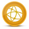 Global technology or social network luxurious glossy yellow round button abstract Royalty Free Stock Photo