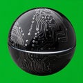 Global Technology Sphere with Circuit Board Pattern Royalty Free Stock Photo