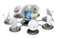 Global telecommunications concept, 3D rendering