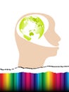 Global thinking Royalty Free Stock Photo