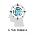global thinking icon concept Royalty Free Stock Photo