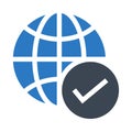 Global tick glyphs double color icon