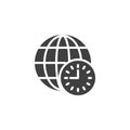 Global time vector icon