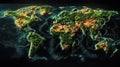 Global Topography, A 3D World Map Royalty Free Stock Photo