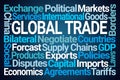 Global Trade Word Cloud Royalty Free Stock Photo